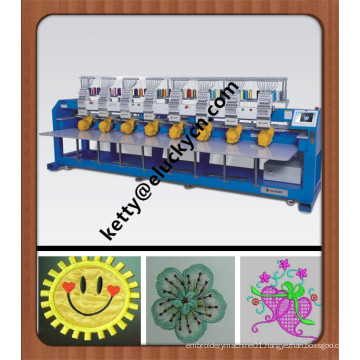 8 heads computerized embroidery machine for shoe/t-shirt/cap/flat embroidery intelligent computerized embroidery machine